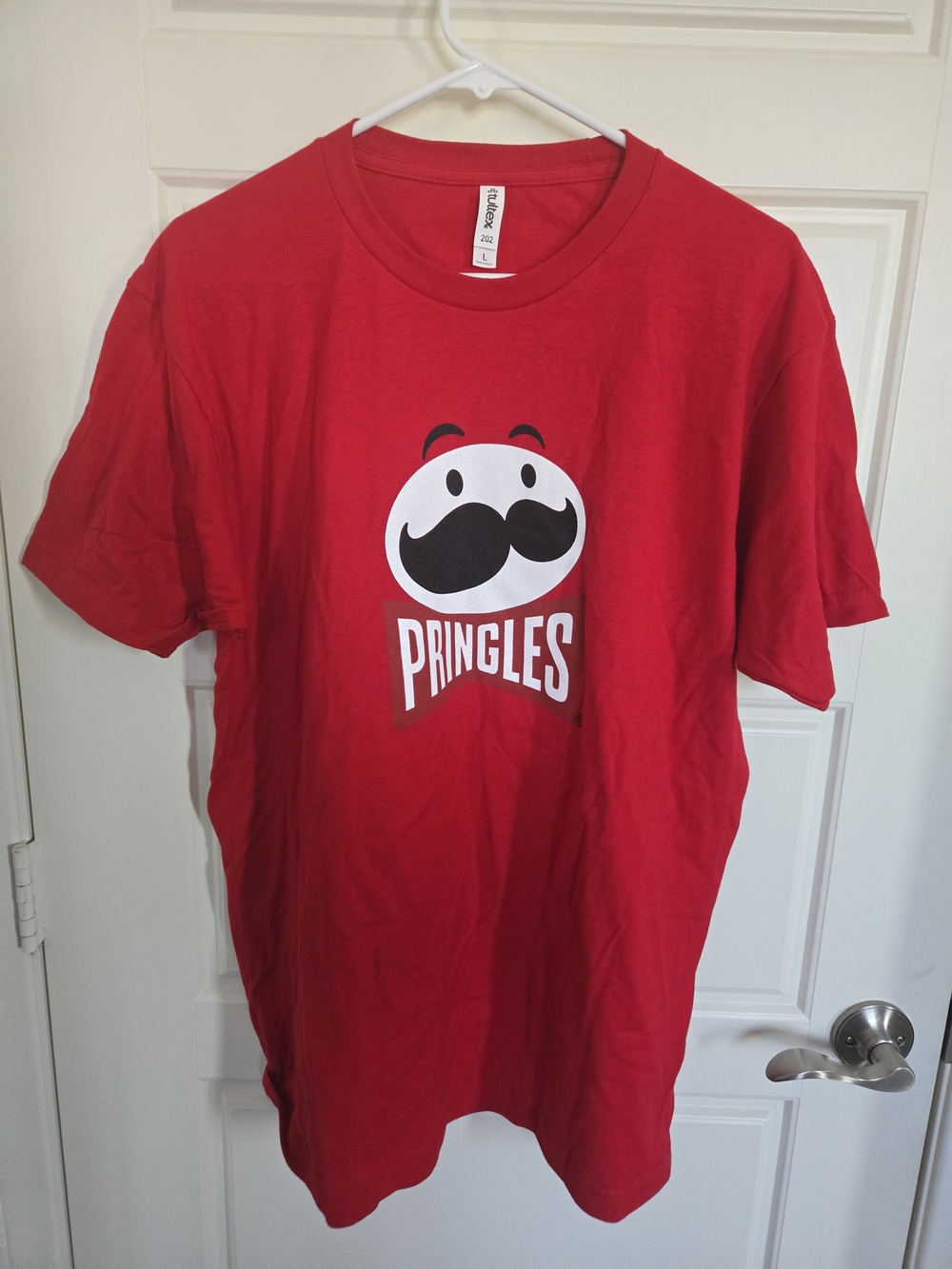 NWOT Pringles Red Promotional Graphic T Shirt Tultex 100% Cotton